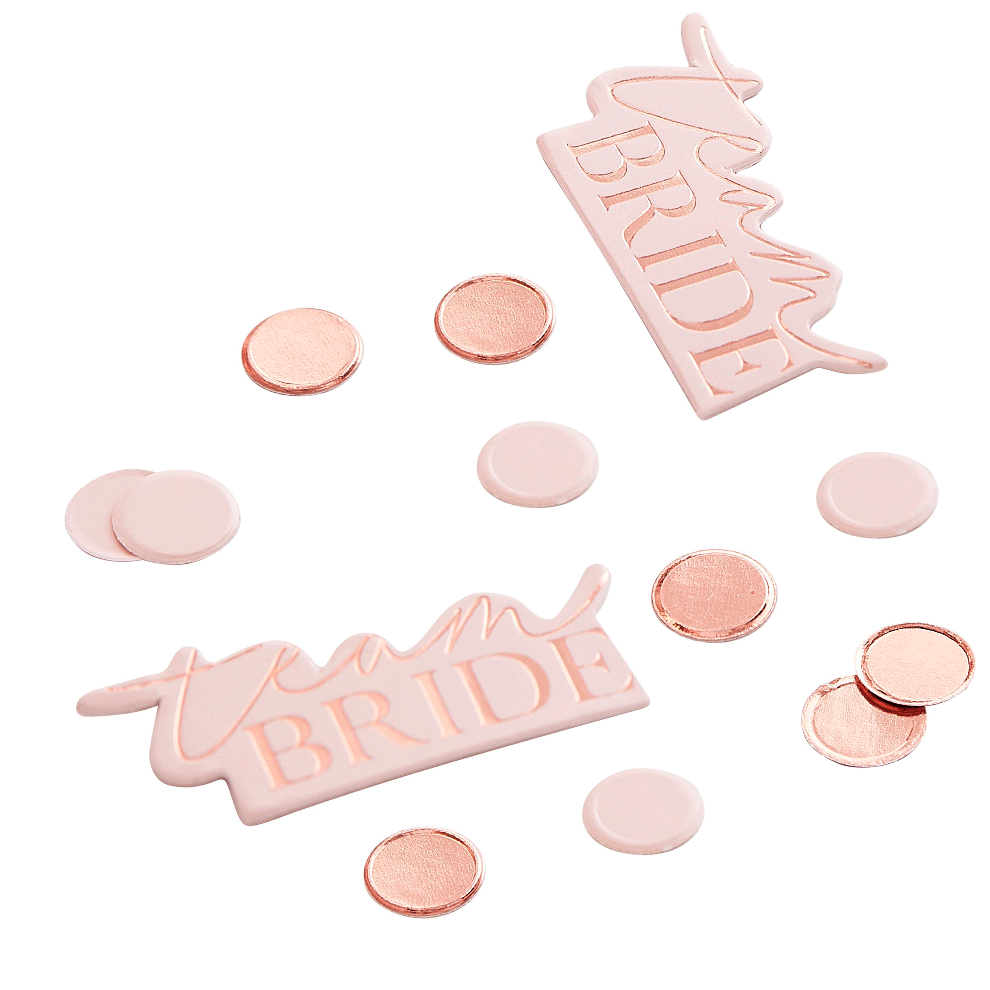 Team Bride Blush and Rose gold Hen Party Confetti