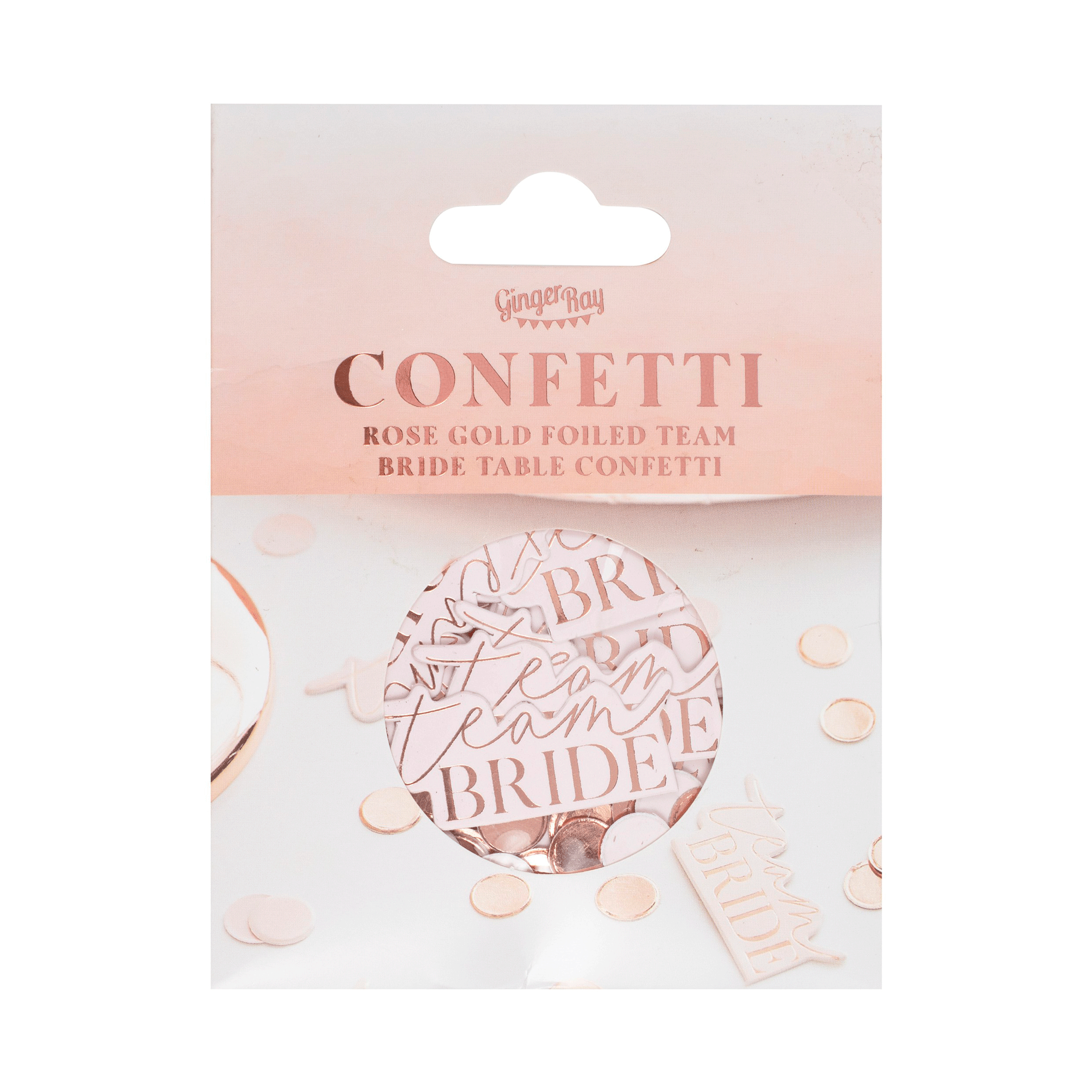Team Bride Blush and Rose gold Hen Party Confetti