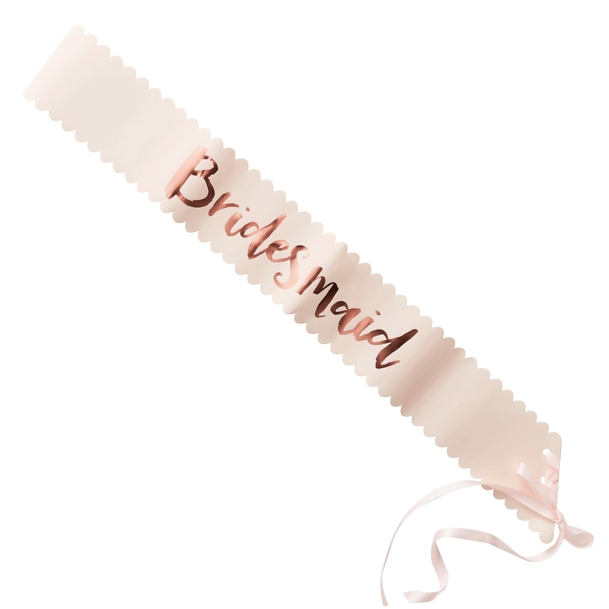 Team Bride Bridesmaid Sashes Pink & Rose Gold (Pack of 2)