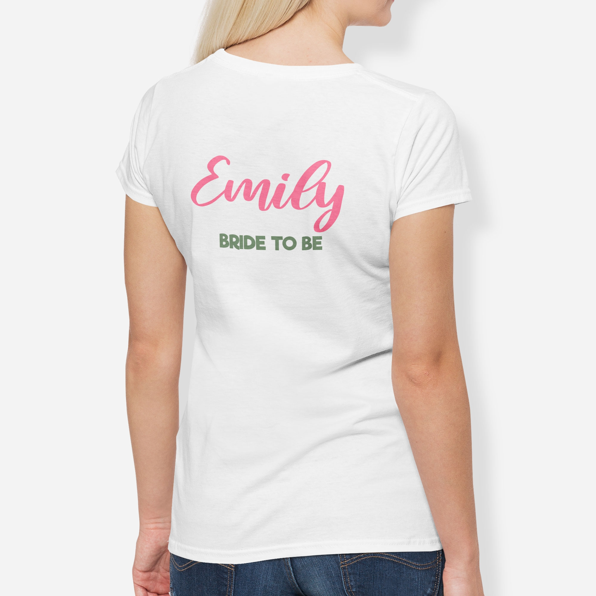 Bride Wreath Design Vintage Personalized Hen Party T-Shirts