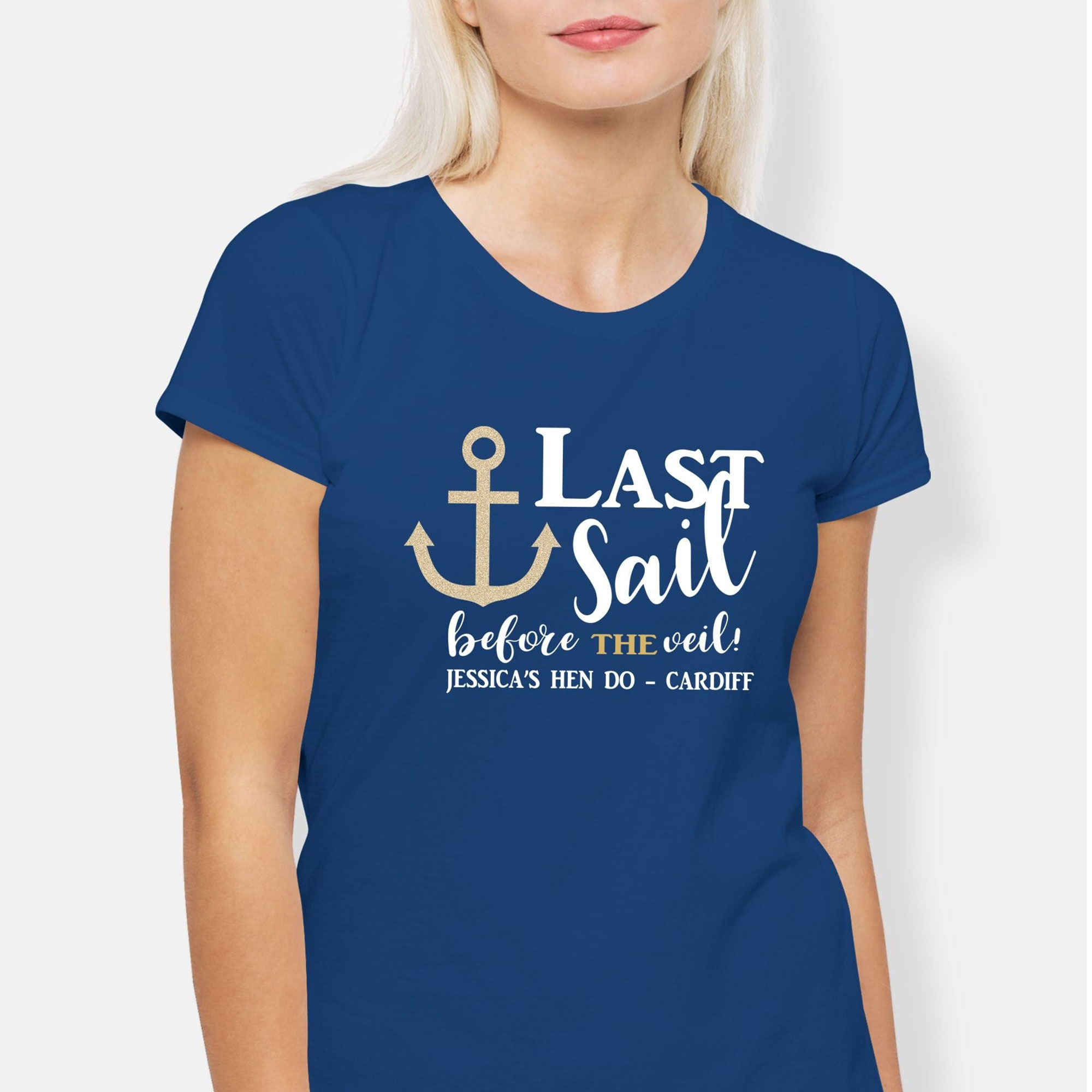 Last Sail Before The Veil Personalized Hen Party T-Shirt