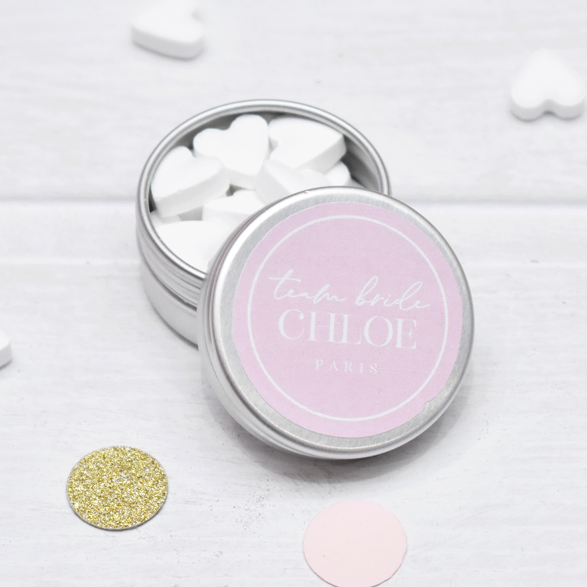 Personalised Hen Party Favour | Heart Mints in Tin x1