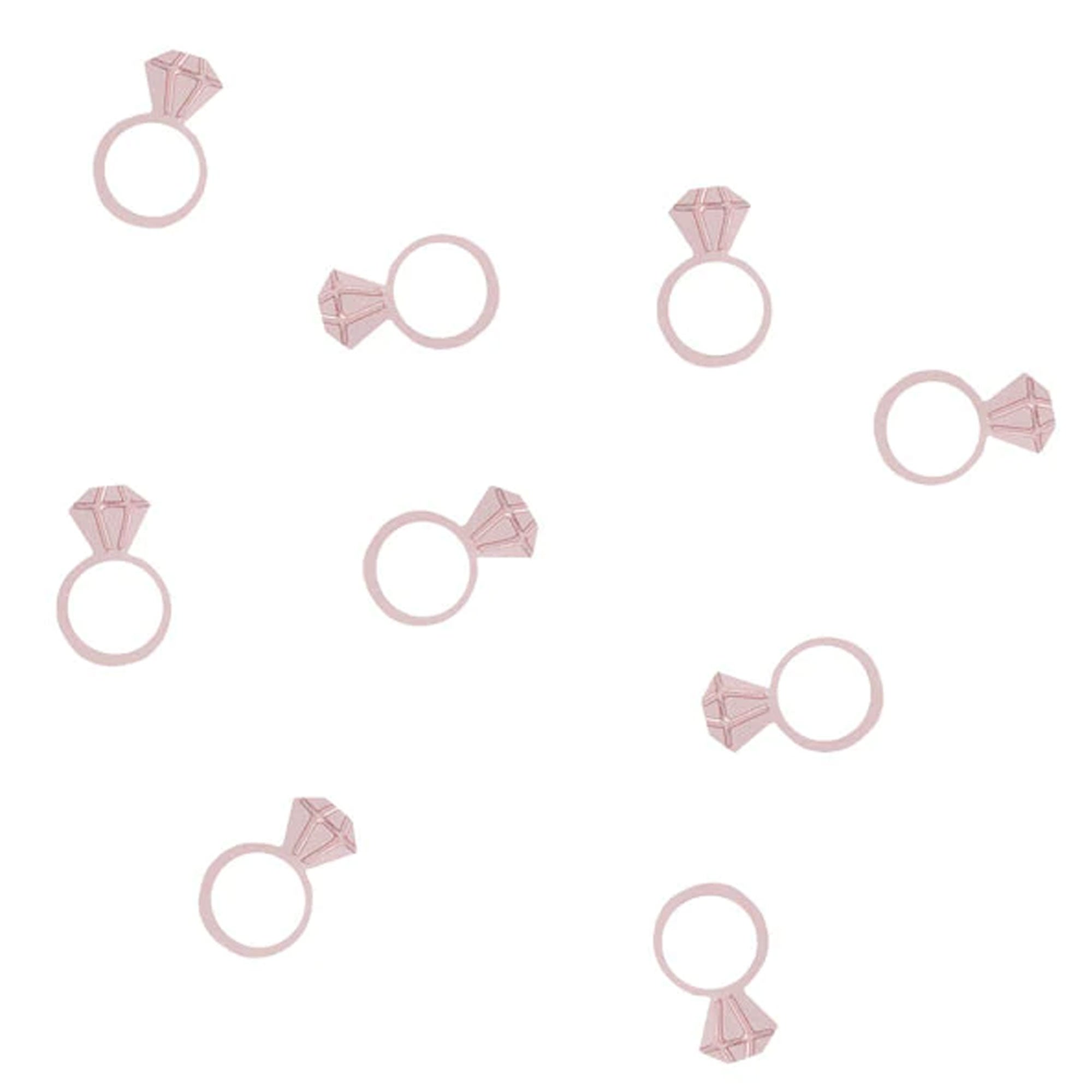 Rose Gold Diamond Rings Confetti