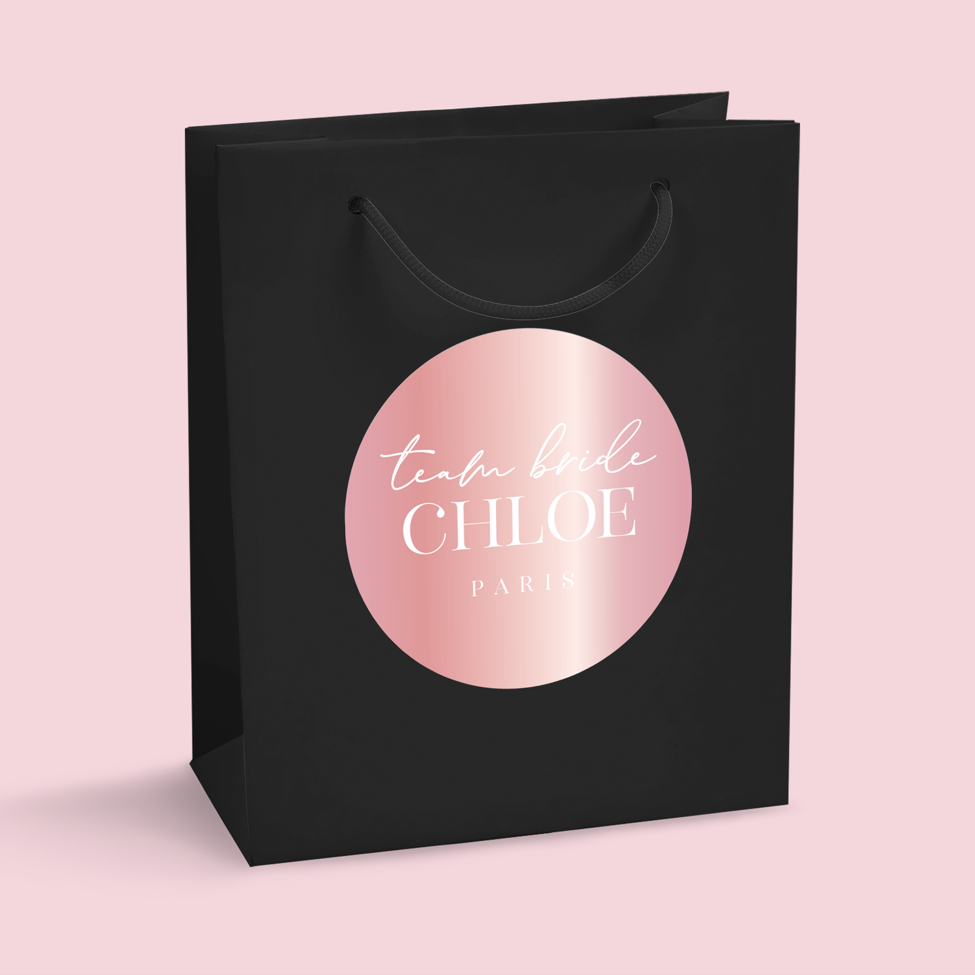Team Bride Classy Personalised Gloss Gift Bag
