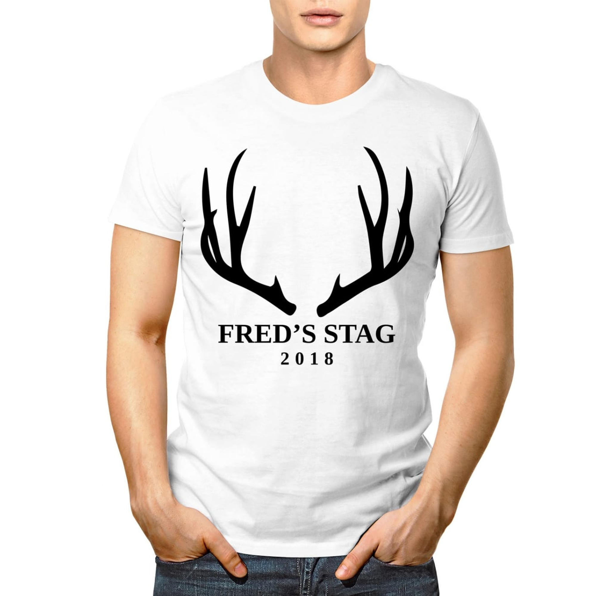 Antlers Personalised Stag Party T-Shirt