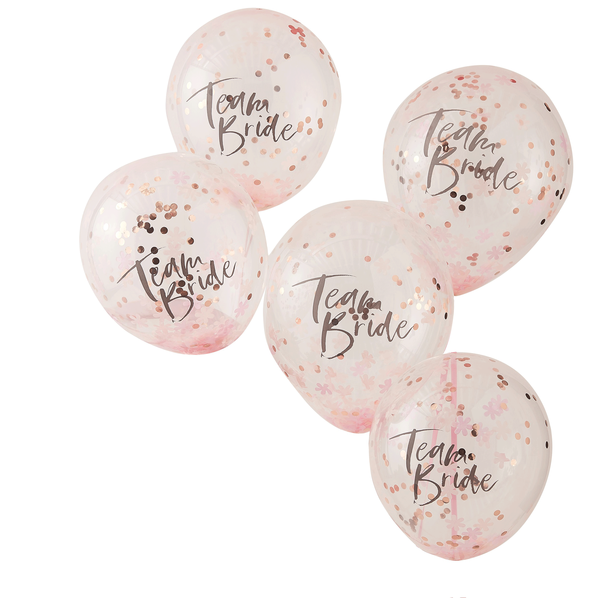 Team Bride Confetti Balloons (Pack of 5)