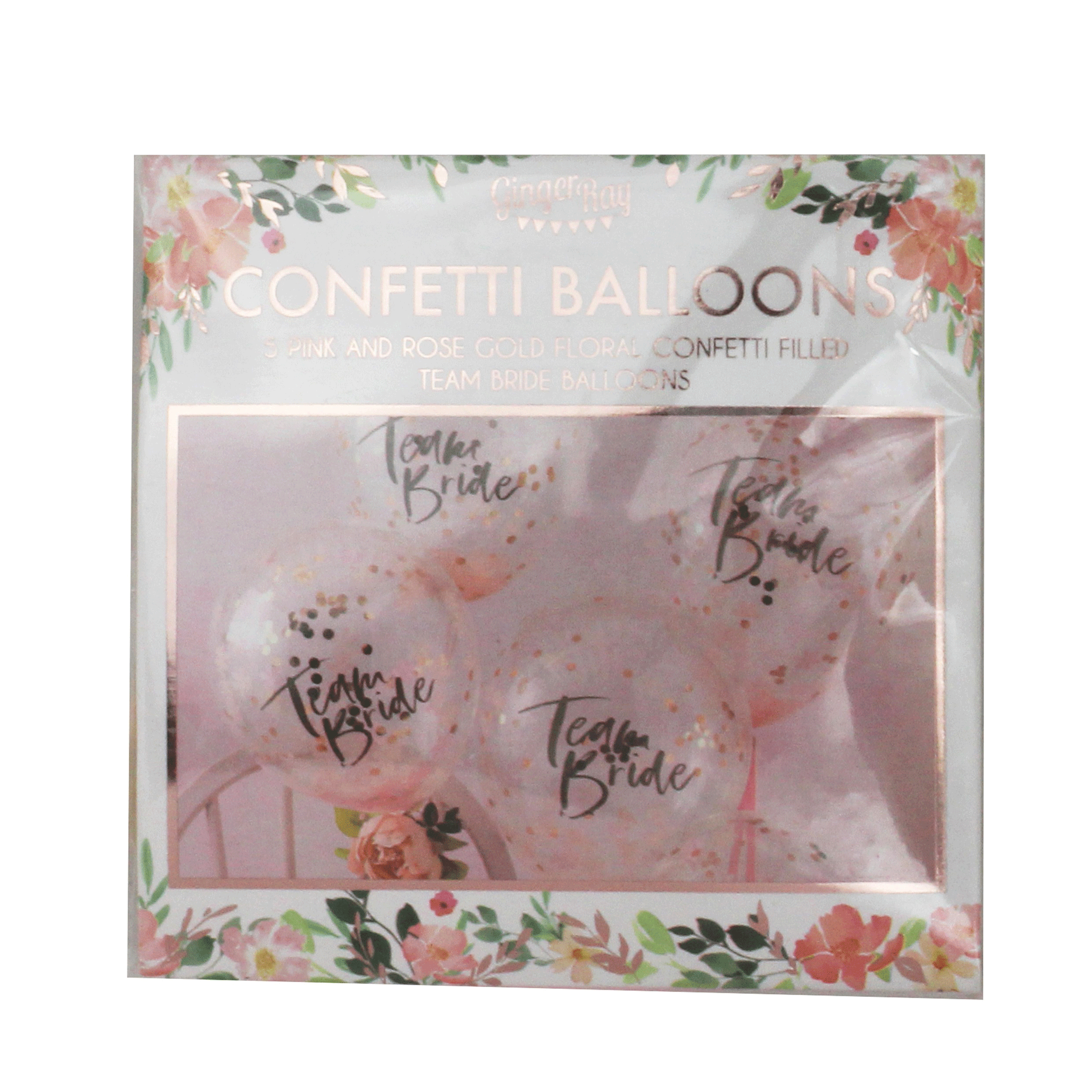 Team Bride Confetti Balloons (Pack of 5)