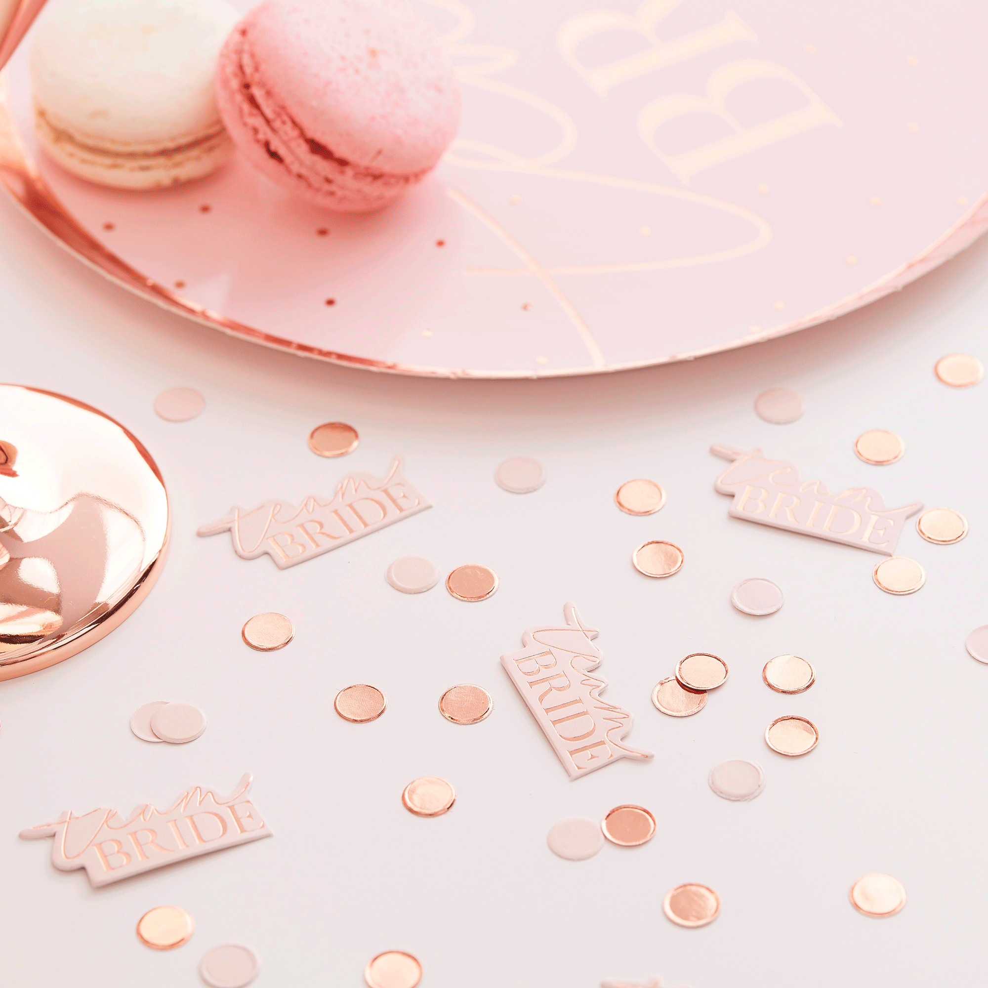 Team Bride Blush and Rose gold Hen Party Confetti
