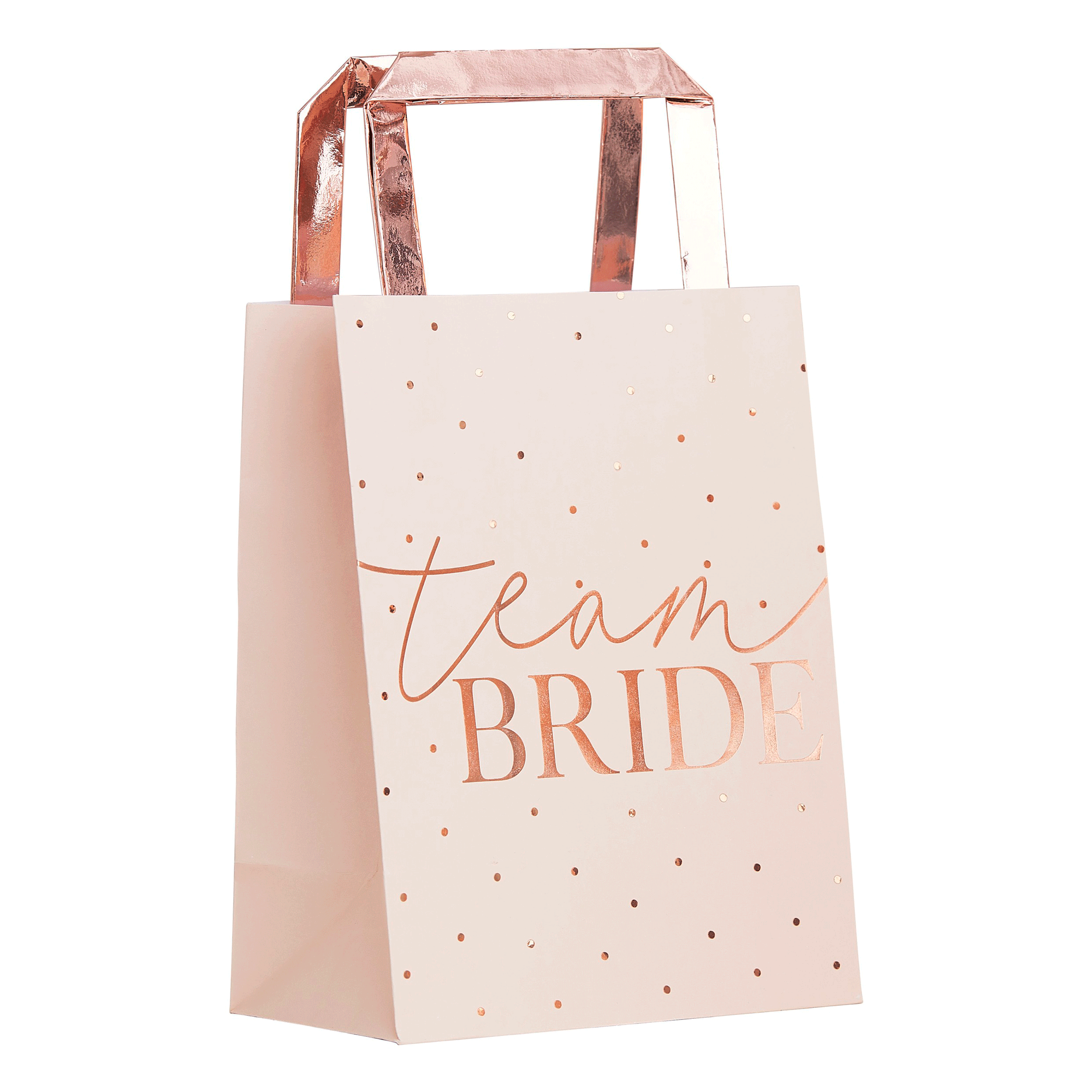 Pink Team Bride Rose Gold Foiled Hen Party Bags
