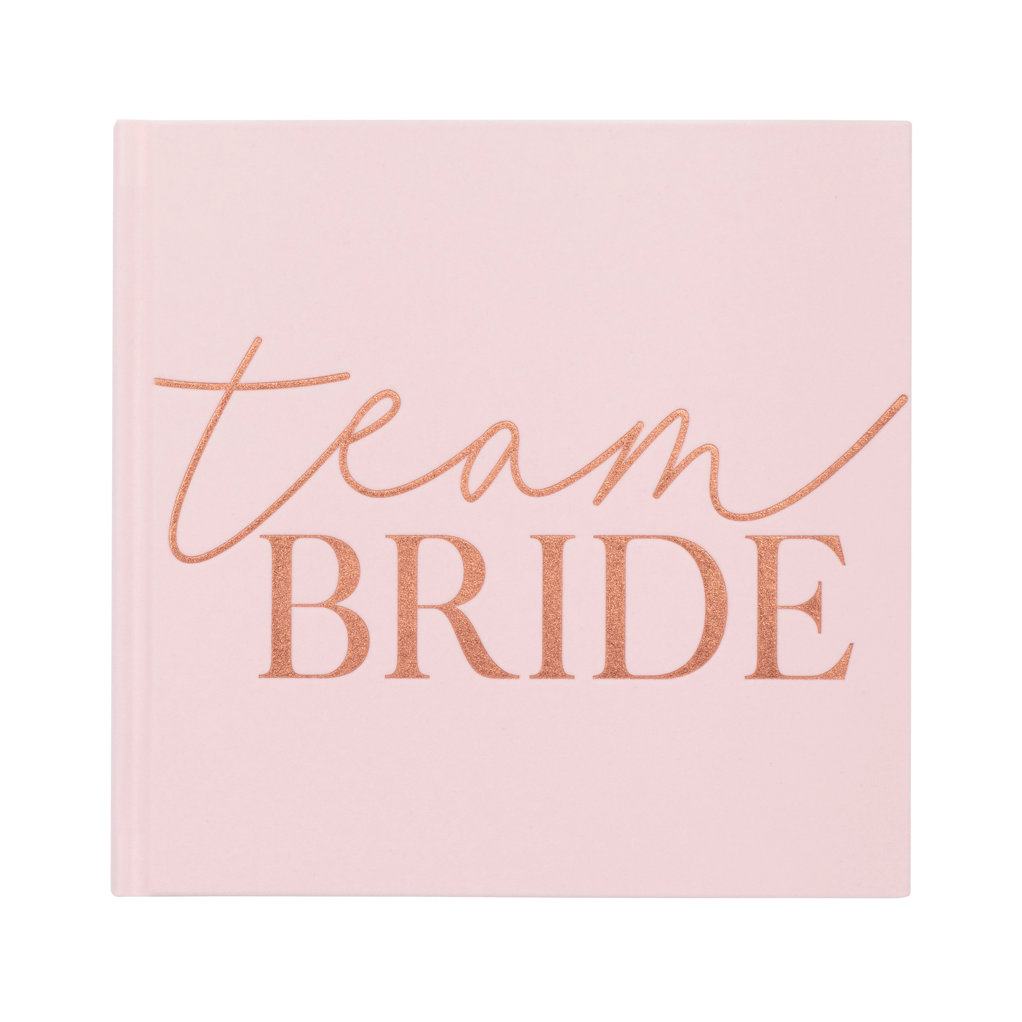 Pink Blush Velvet Team Bride Hen Party Guest Book