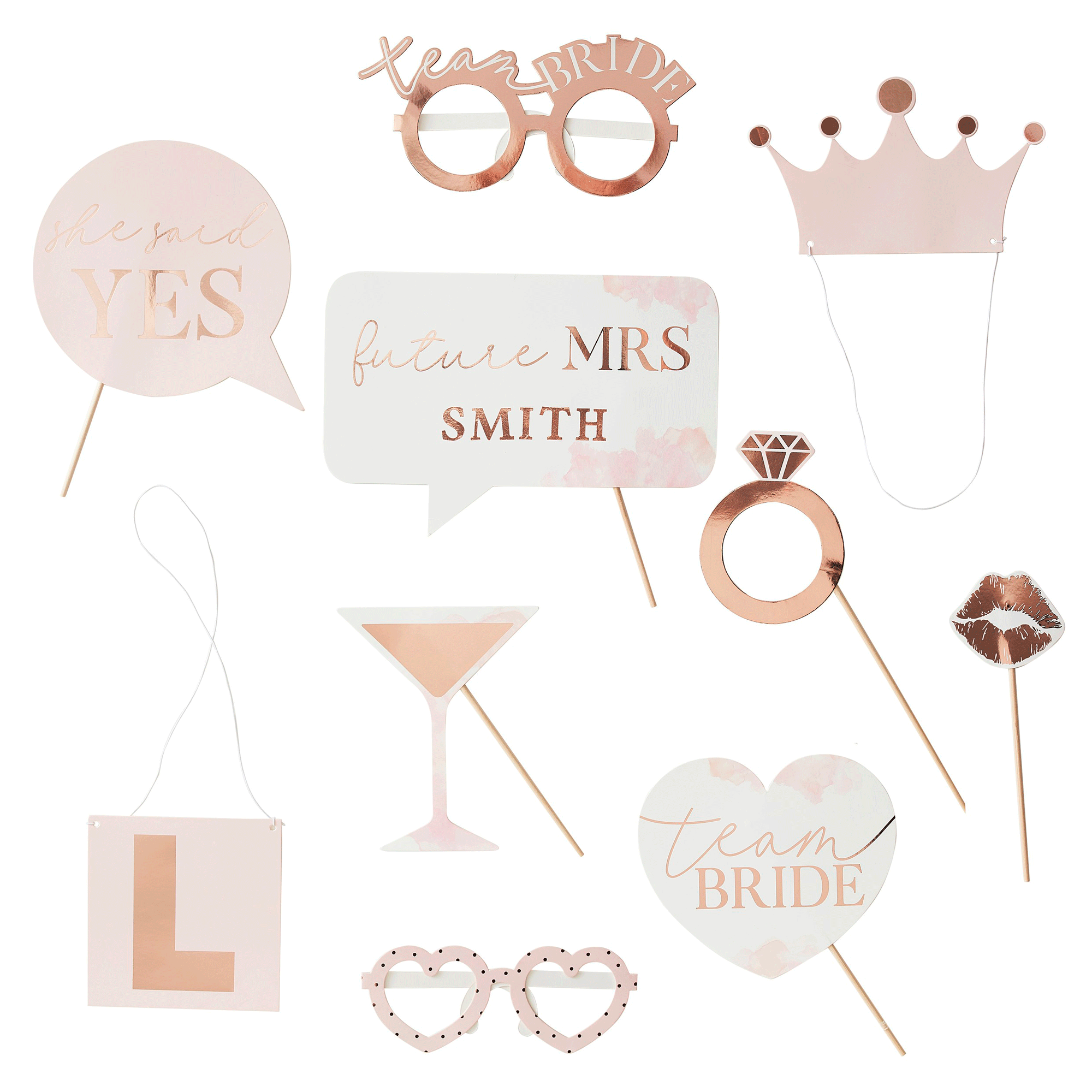 Customisable Photobooth Hen Party Props
