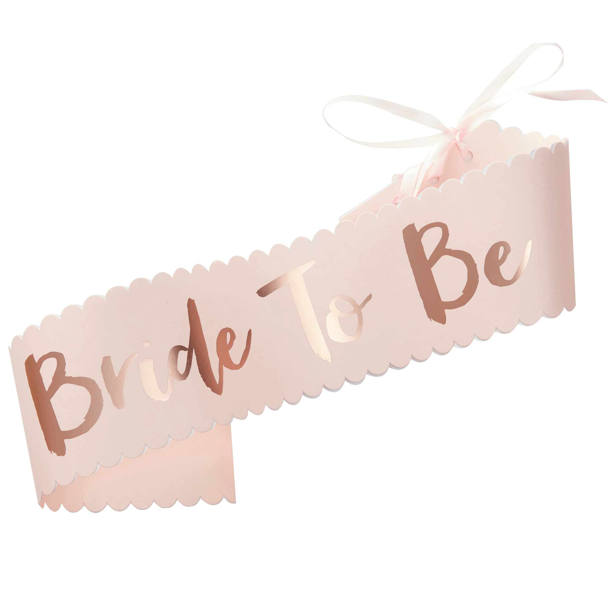 Team Bride Pink and Rose Gold Bride-to-be Sash