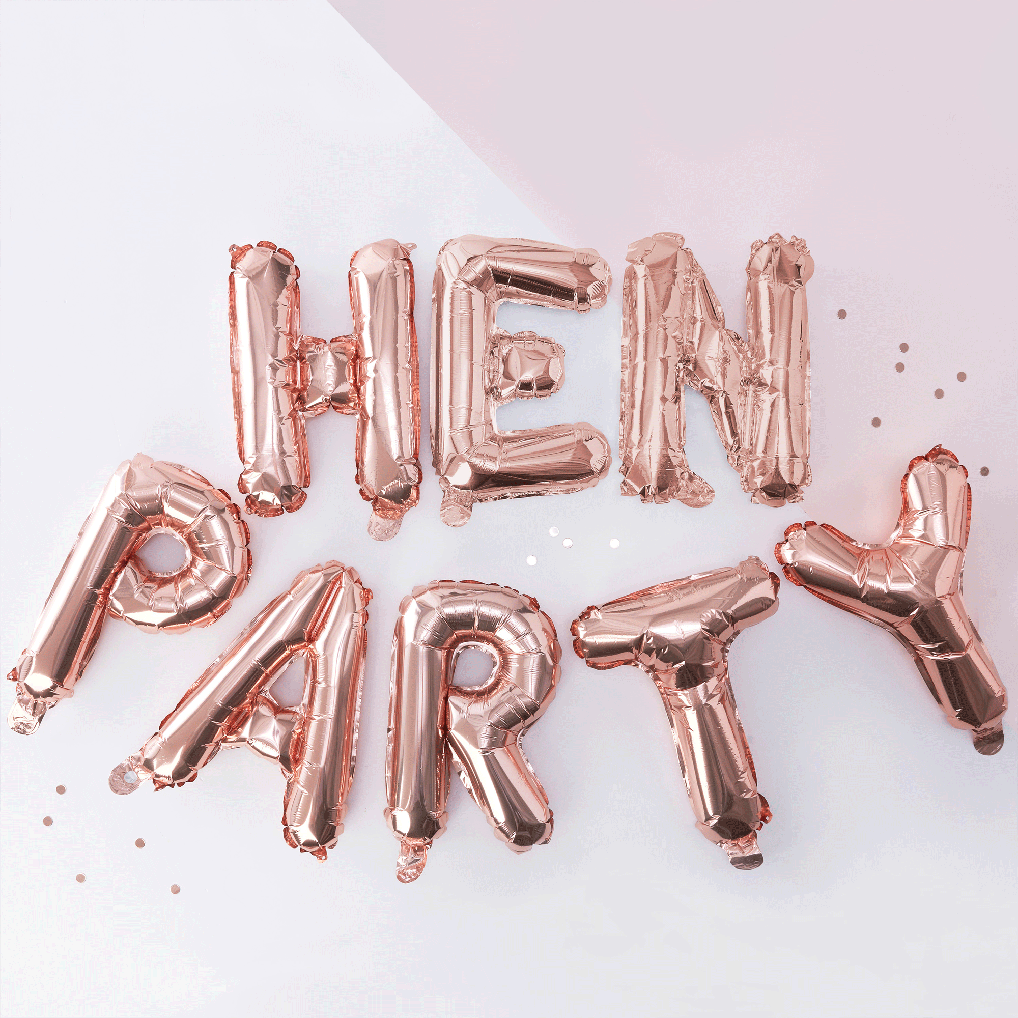 Team Bride Rose Gold HEN PARTY Balloon Bunting