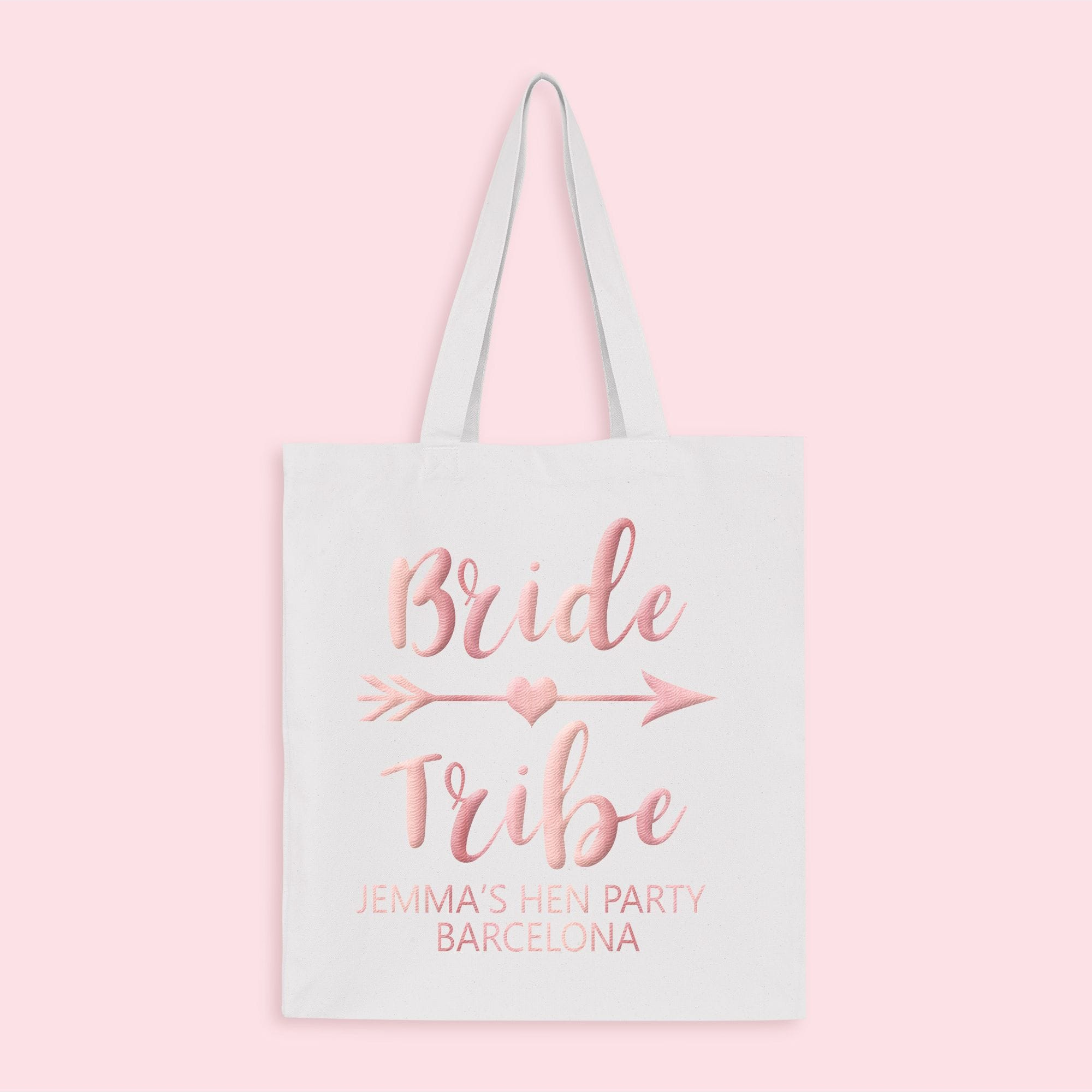 Bride Tribe Rose Gold Personalised Hen Party Tote Bag