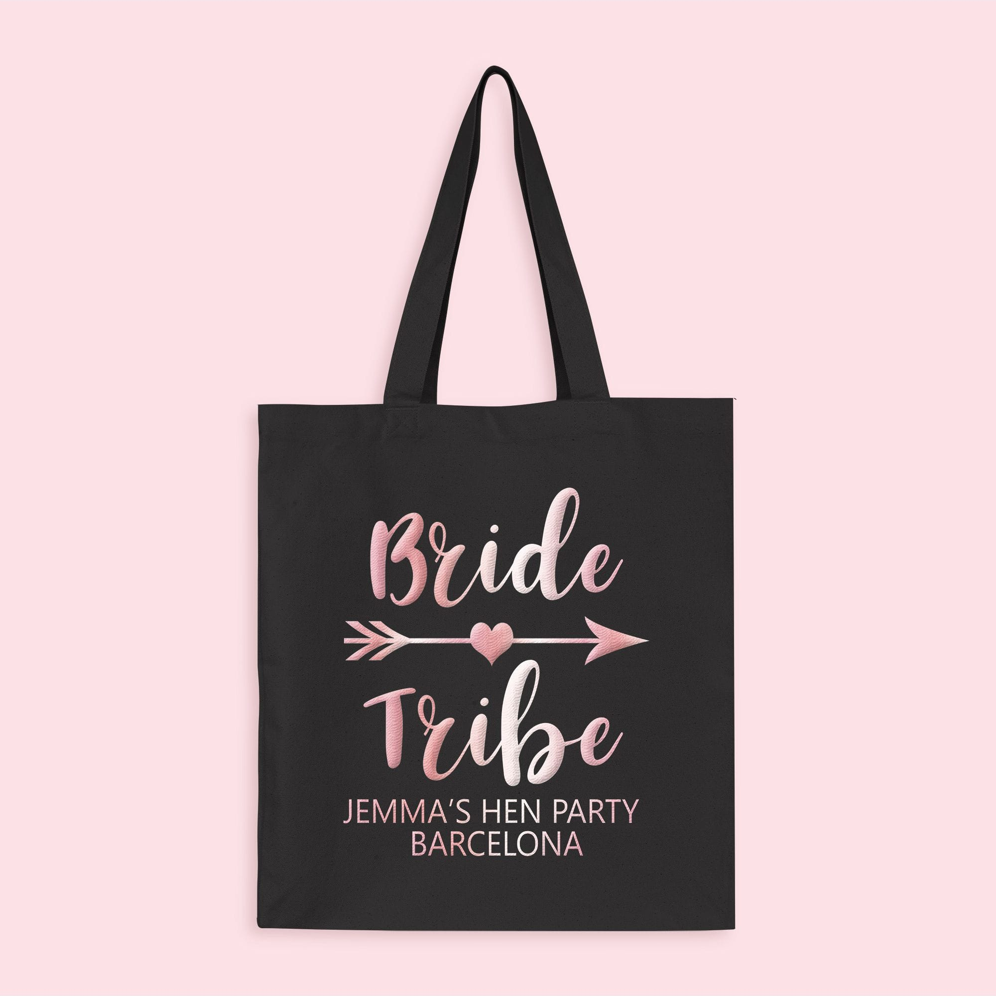 Bride Tribe Rose Gold Personalised Hen Party Tote Bag