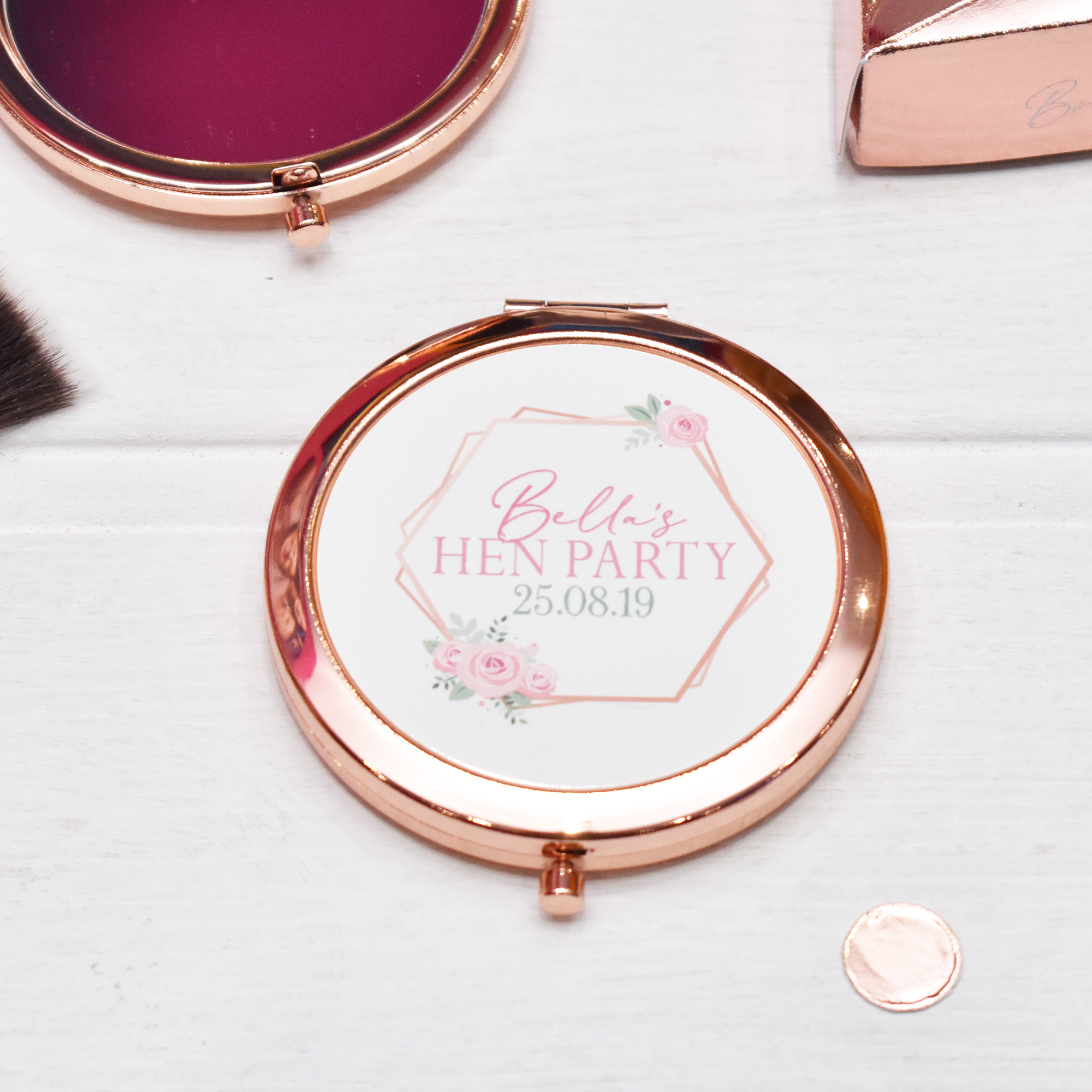 Mirror Hen Party Gift Rose Gold