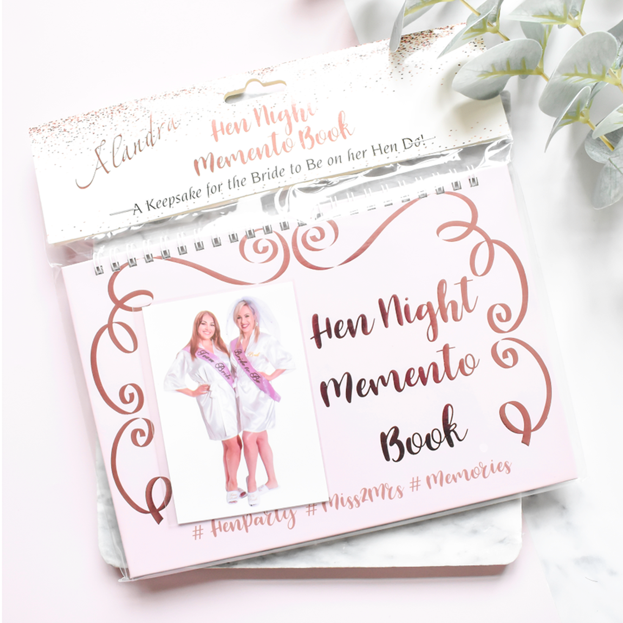 Rose Gold and Blush Pink Hen Night Book