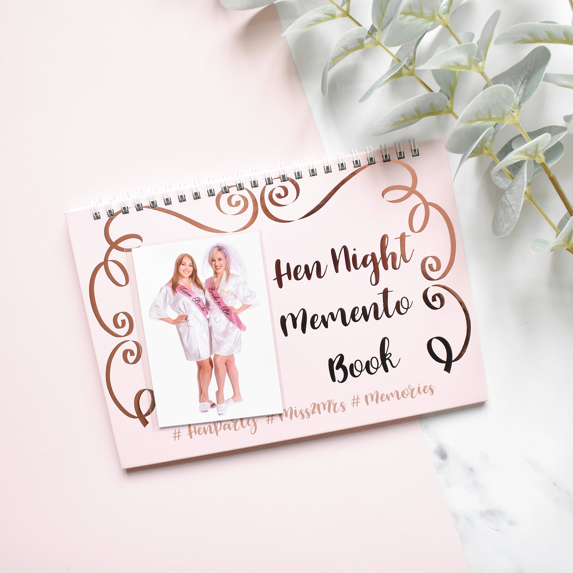 Rose Gold and Blush Pink Hen Night Book