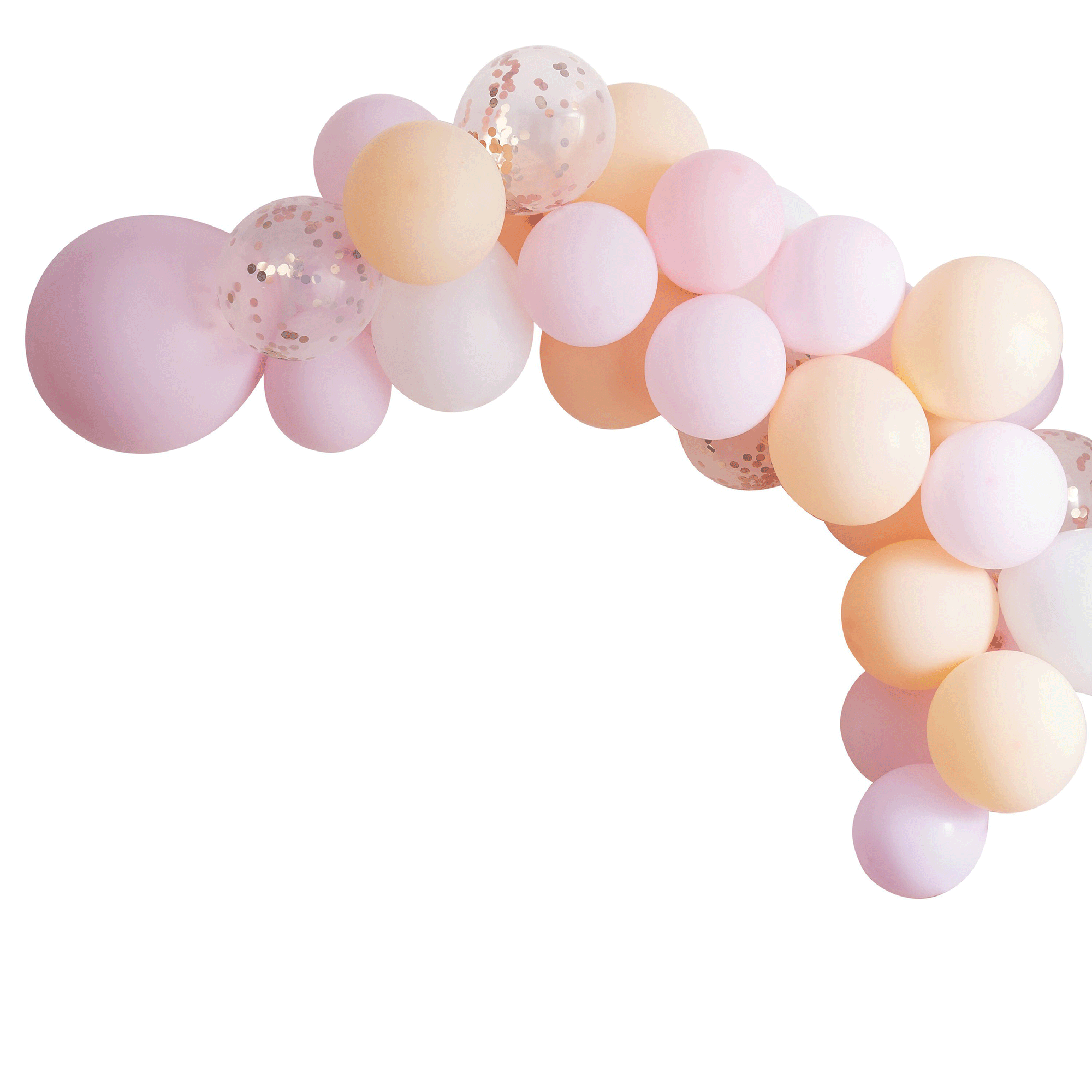 Matte Peach and Pink Hen Party Balloon Arch Garland