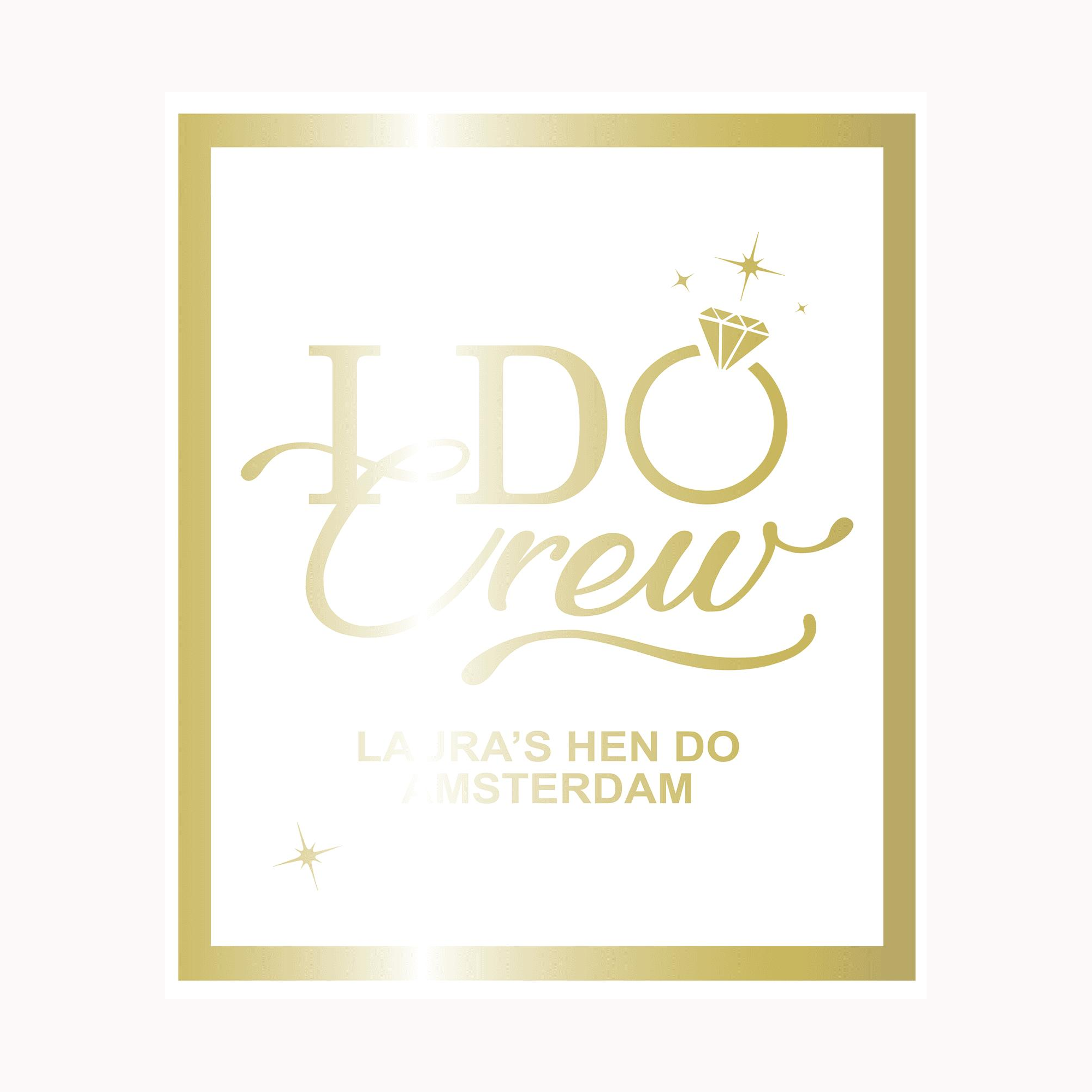I DO CREW Personalised Wine Bottle Labels (Pack of 6)
