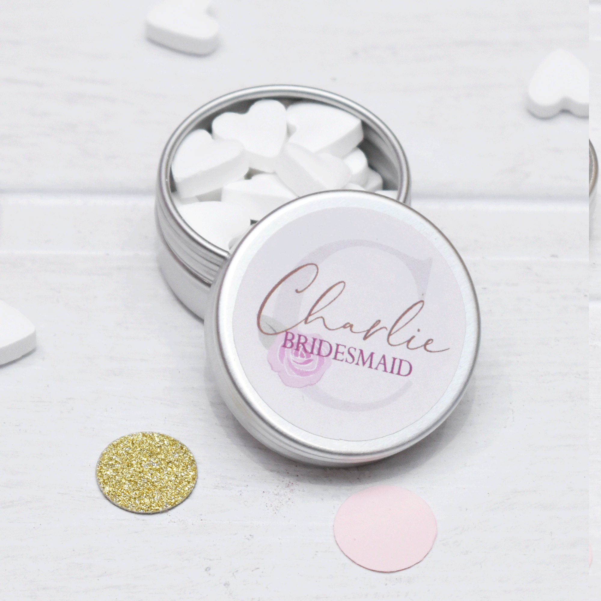 Personalised Hen Party Favour | Heart Mints in Tin x1