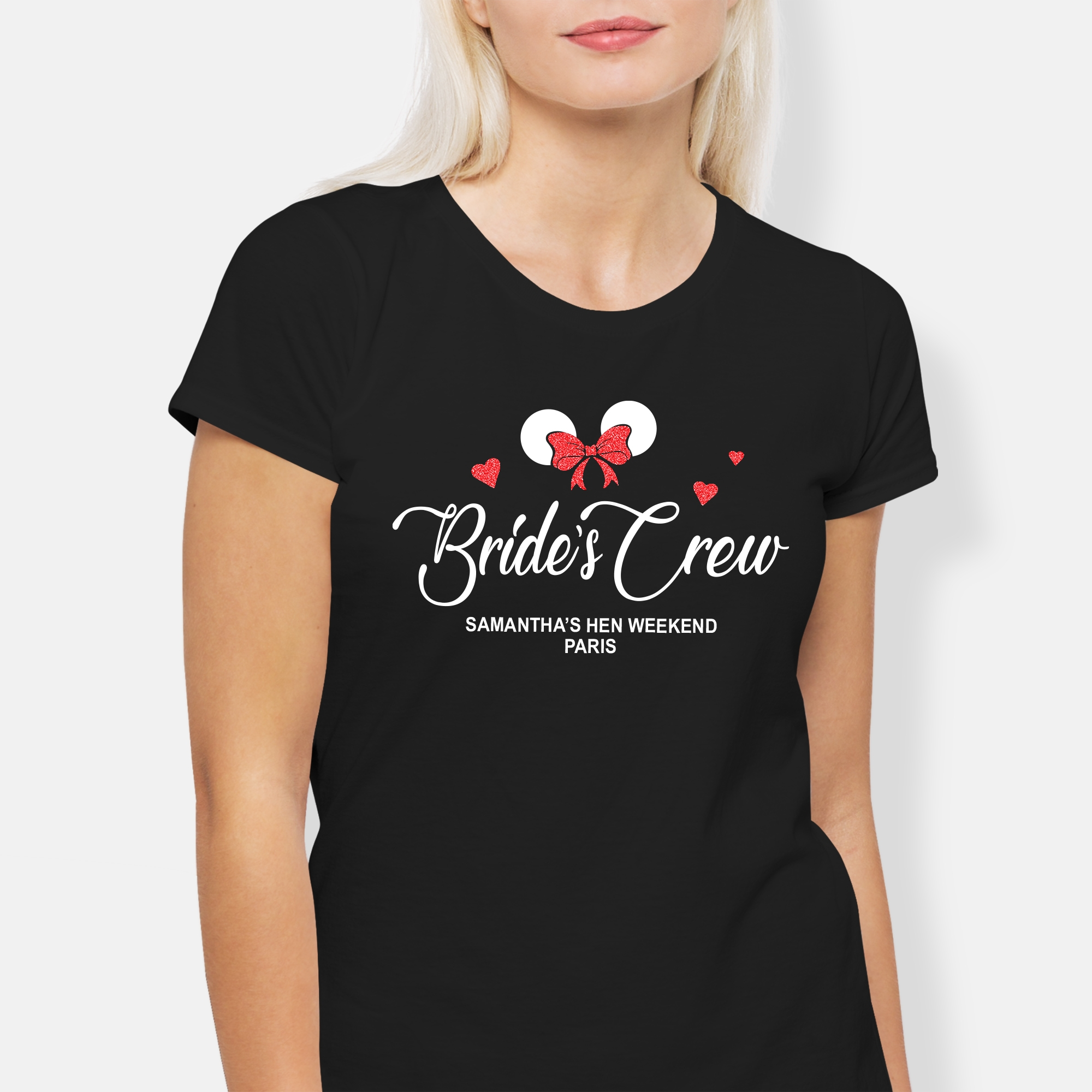 Mouse Hen Personalised Party T-Shirt Red