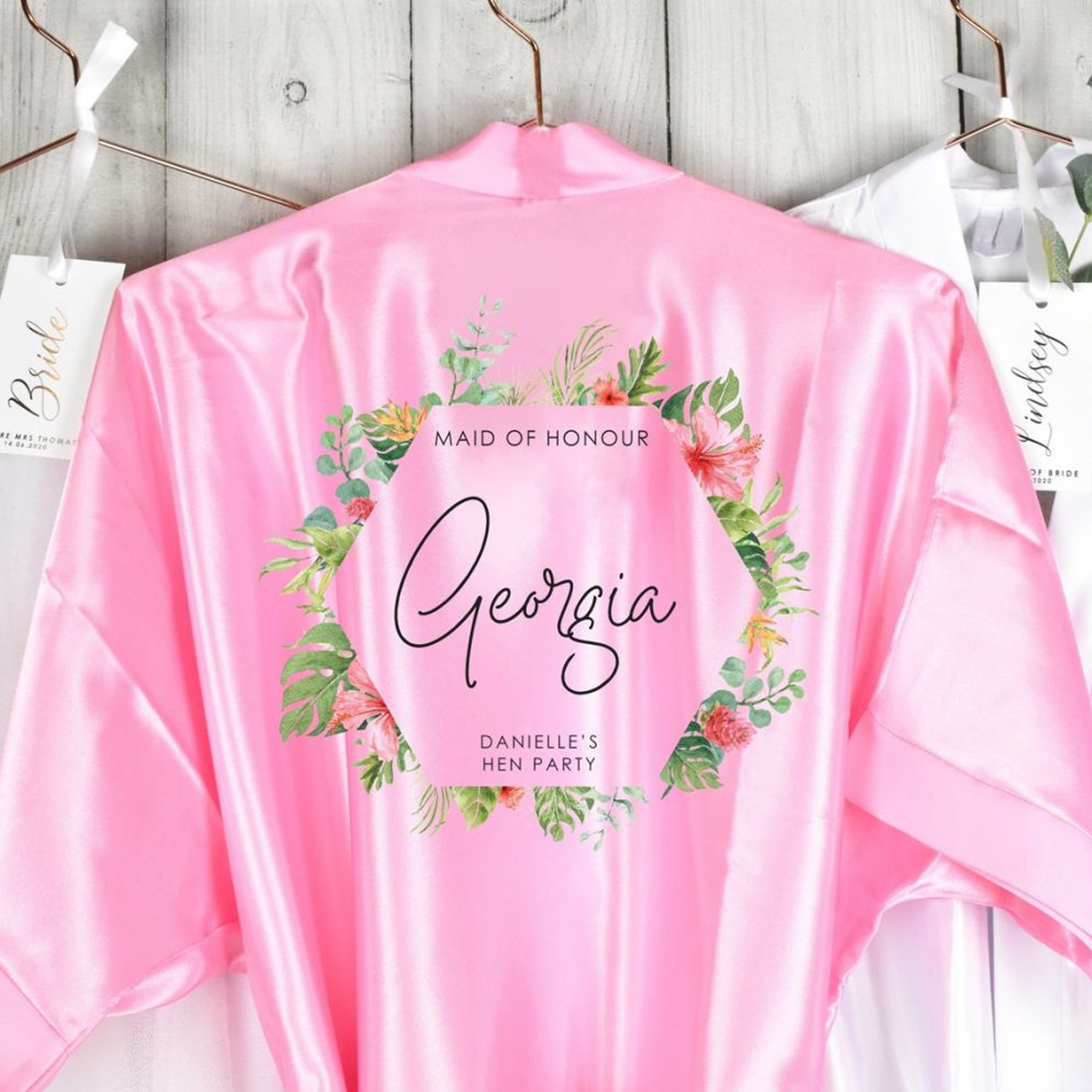 Personalised Hen Party Robe - Tropical