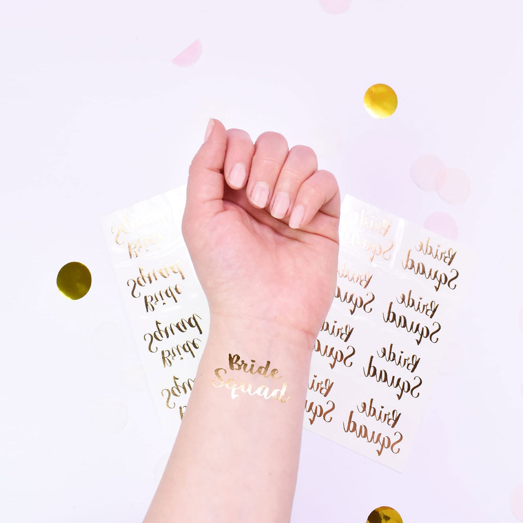 Hen Party Premium Gold / Silver Foil Temporary Tattoo bumper value pac —  SmartyPants-UK