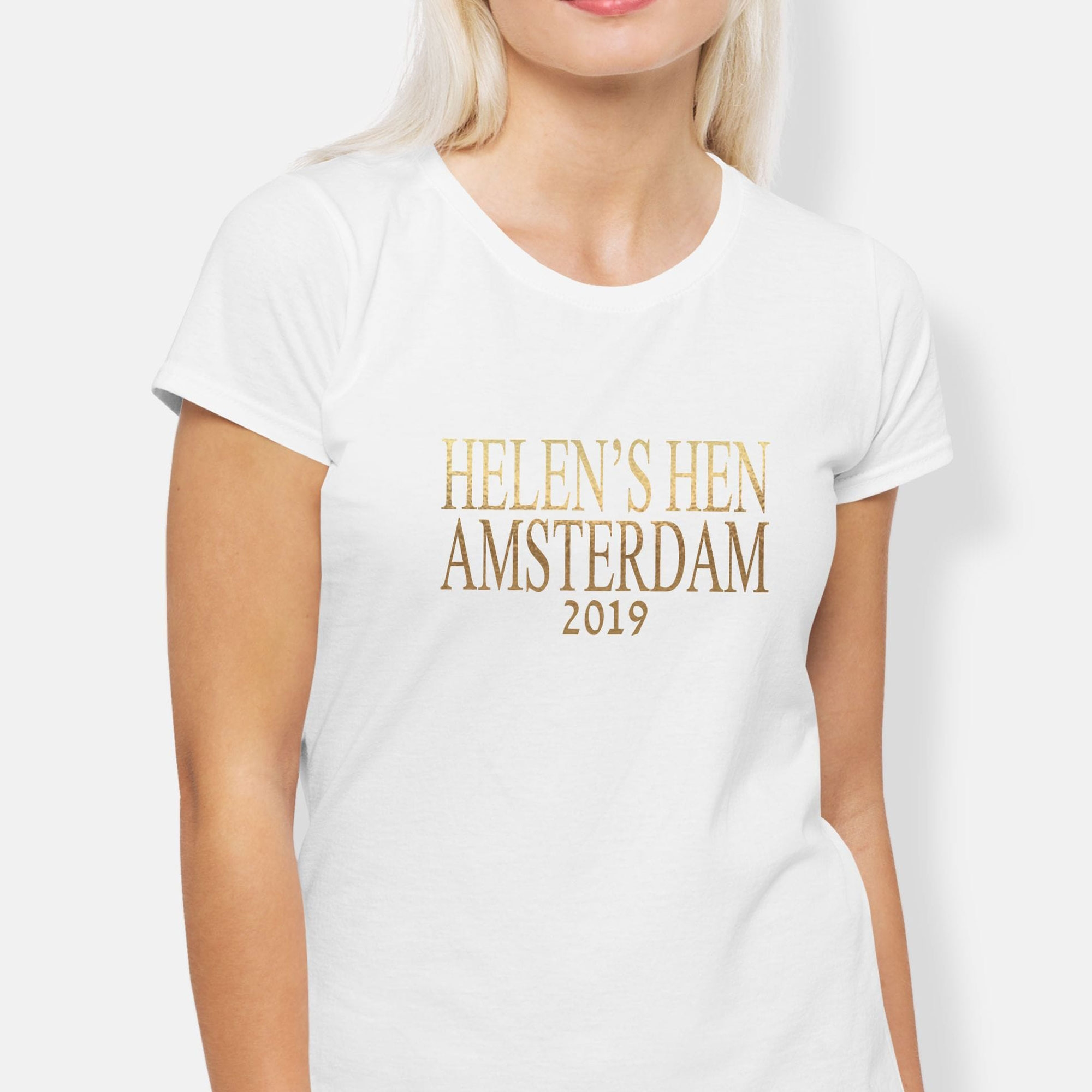 Metallic Print Personalised Hen Party T-Shirts