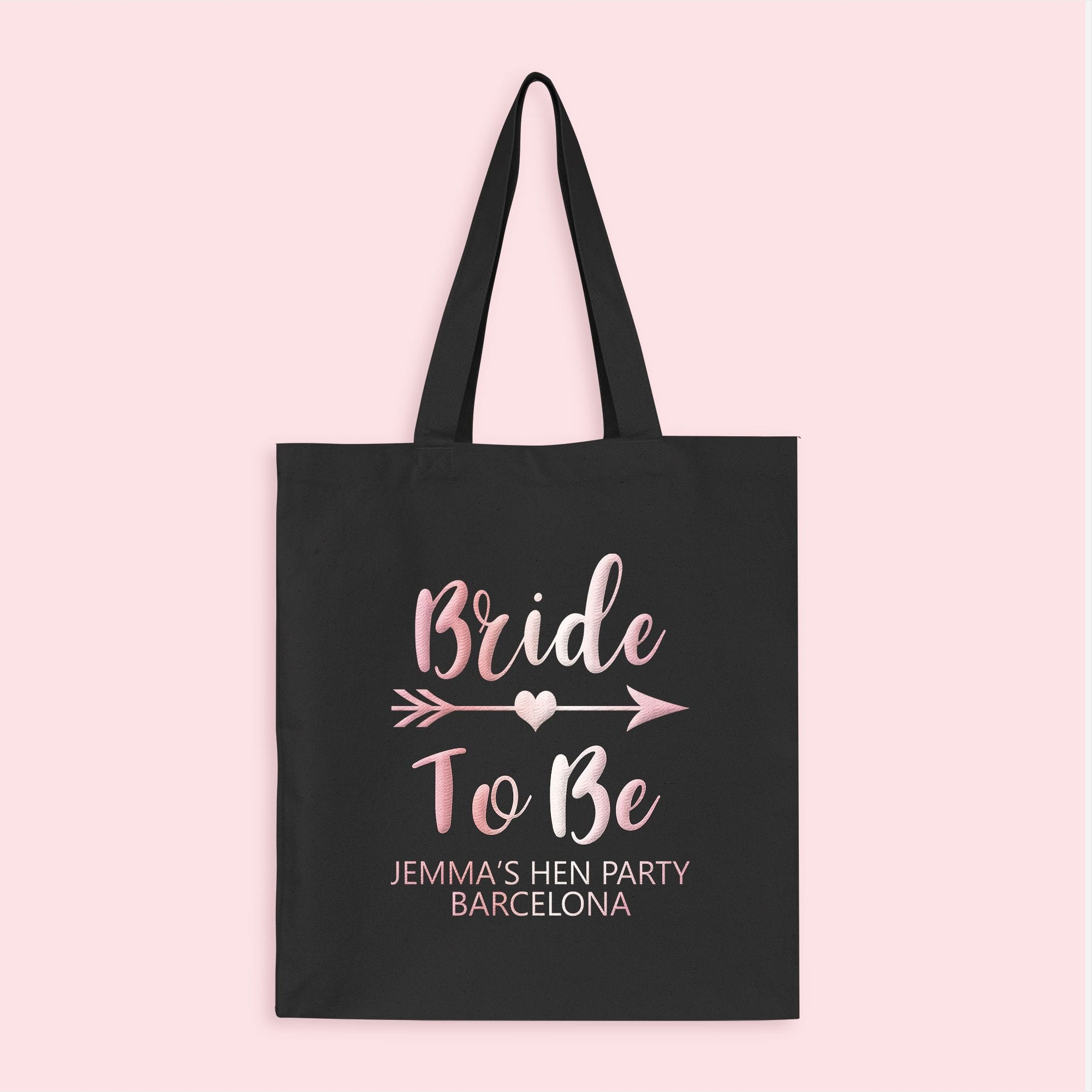 Bride Tribe 'Bride to Be' Rose Gold Personalised Hen Party Tote Bags