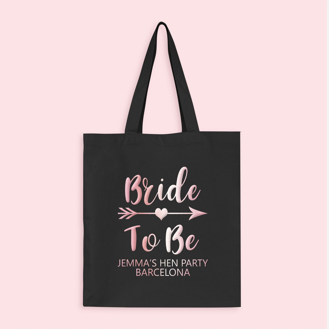 Bride Tribe Bride To Be Rose Gold Personalised Hen Party Tote Bags