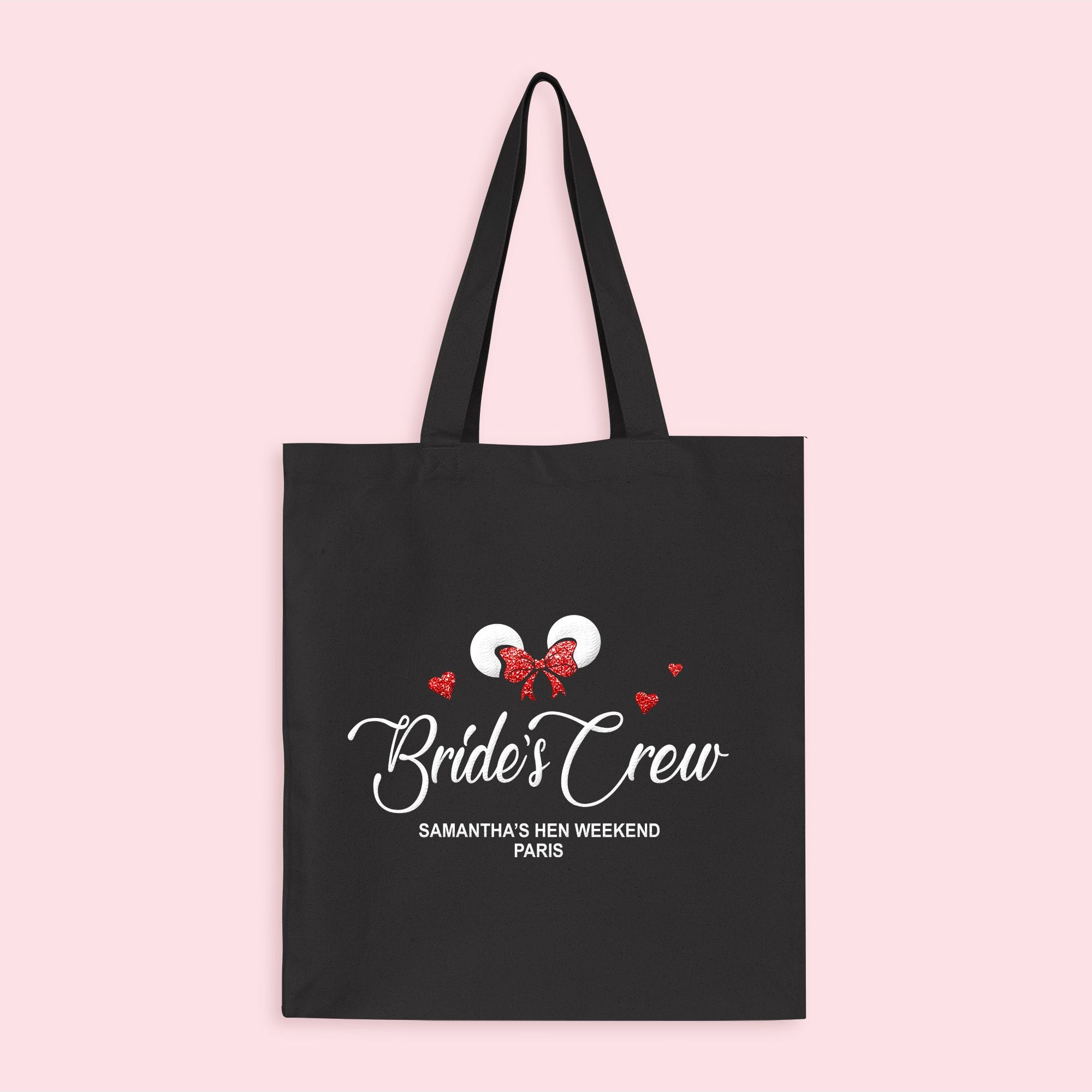 Bride's Crew Personalised Cute Mouse Tote Bag