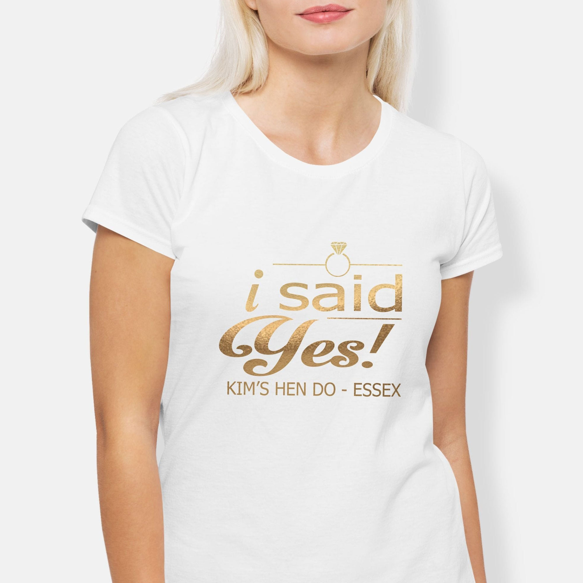 I Said Yes Personalised Hen Party T-Shirt